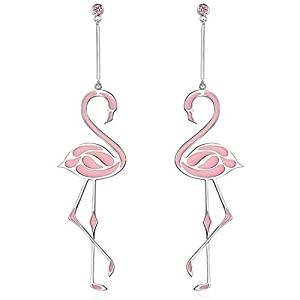 Pink flamingo earrings