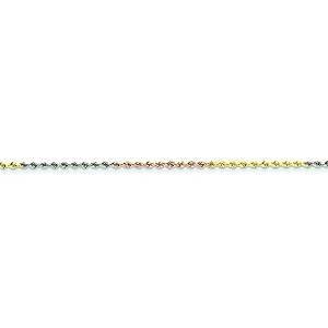 1.8 mm stainless steel three-color diamond cut rope chain jewelry Jiaolian