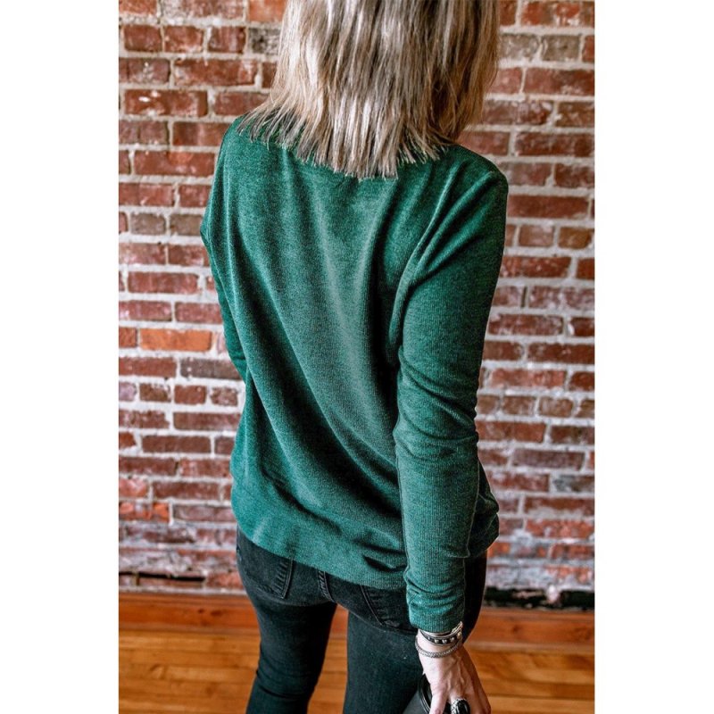 Criss Cross V Neck Long Sleeve Top - from category Long Sleeve Tops (Dsipark.com | Best Online Shopping Website for Discounted Deals)